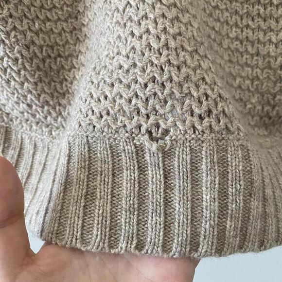 ALICE + OLIVIA beige tan lambswool cashmere knit sweater - Picture 4 of 7